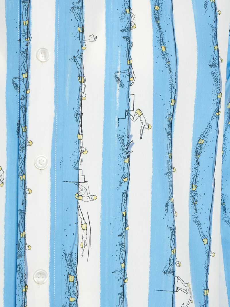 BOTTEGA VENETA SWIMMERS PRINTED COTTON SHIRT