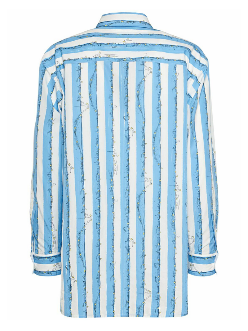 BOTTEGA VENETA SWIMMERS PRINTED COTTON SHIRT