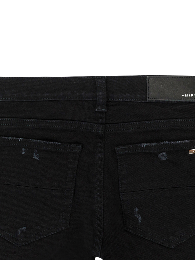 AMIRI KIDS CAMO APPLIQUE DENIM JEANS BLACK