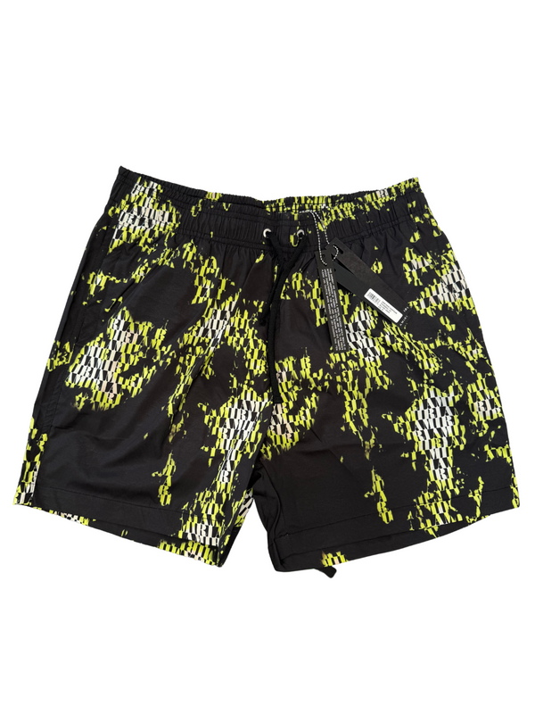 AMIRI CAMO MILITARY SWIM SHORTS BLACK
