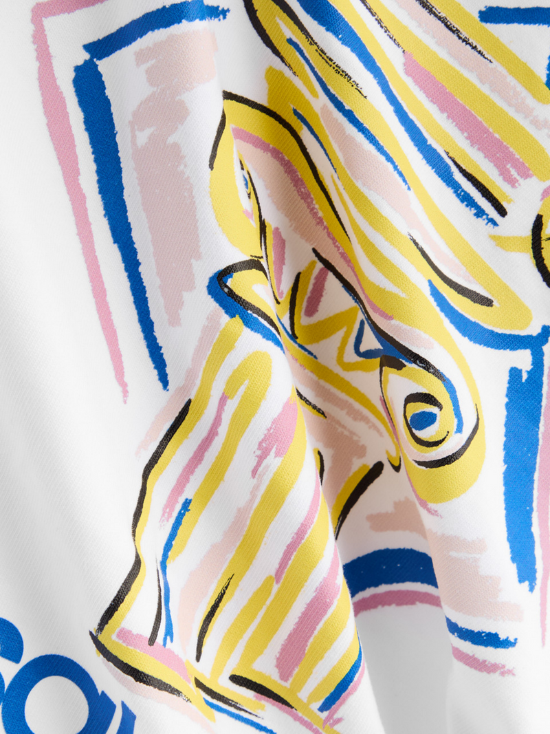 CASABLANCA DIAMOND COLUMN TEE WHITE