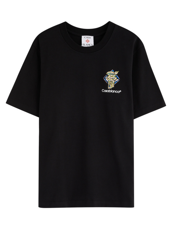 CASABLANCA DIAMOND COLUMN TEE BLACK