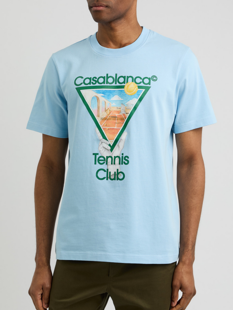 CASABLANCA METAPHYSICAL TENNIS CLUB TEE BLUE
