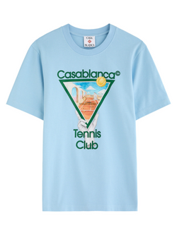 CASABLANCA METAPHYSICAL TENNIS CLUB TEE BLUE