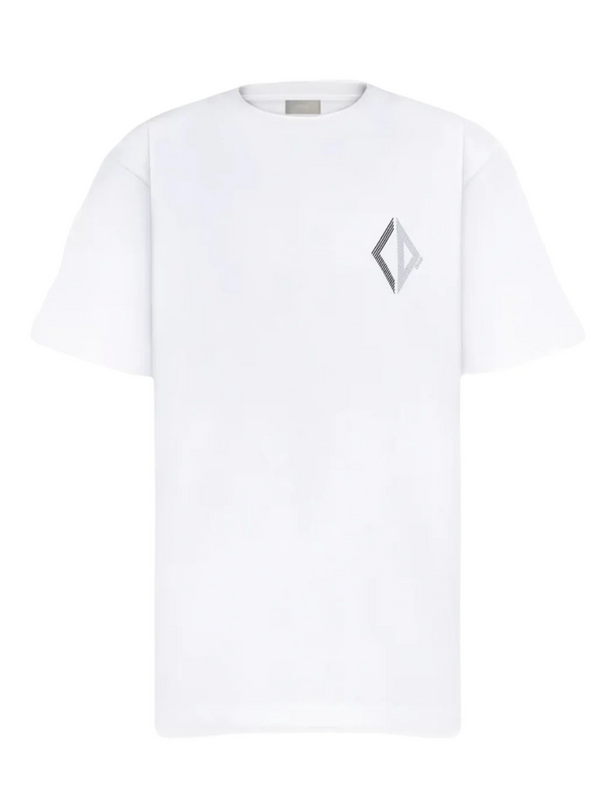 DIOR CD DIAMOND LOGO TEE WHITE
