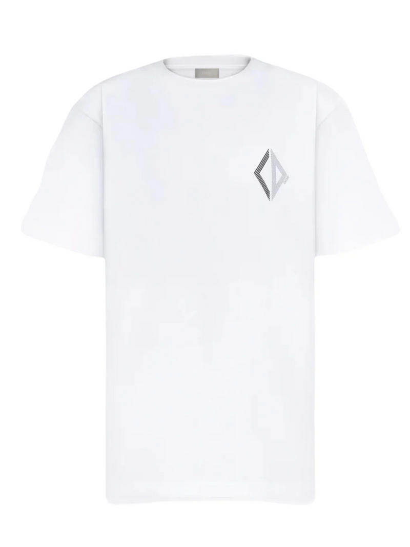 DIOR CD DIAMOND LOGO TEE WHITE