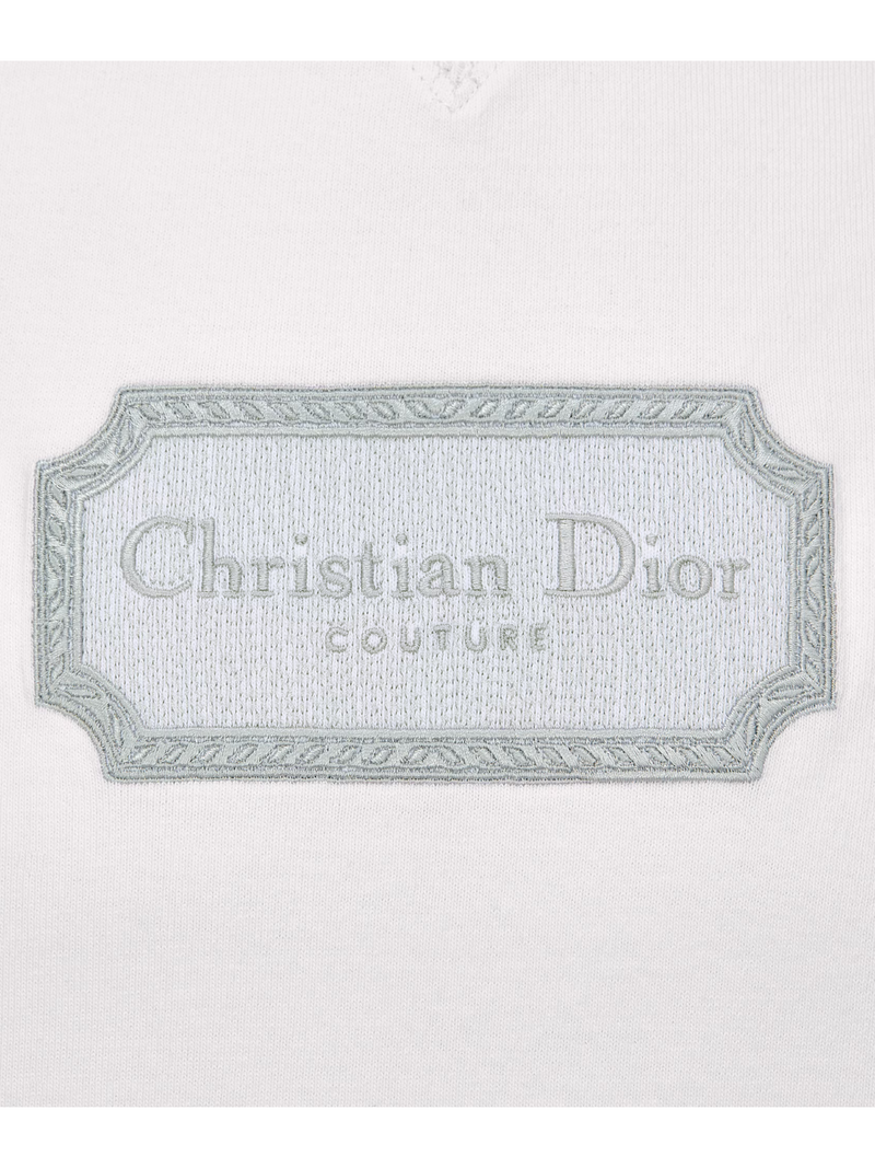 DIOR CHRISTIAN DIOR COUTURE PLAQUE TEE WHITE
