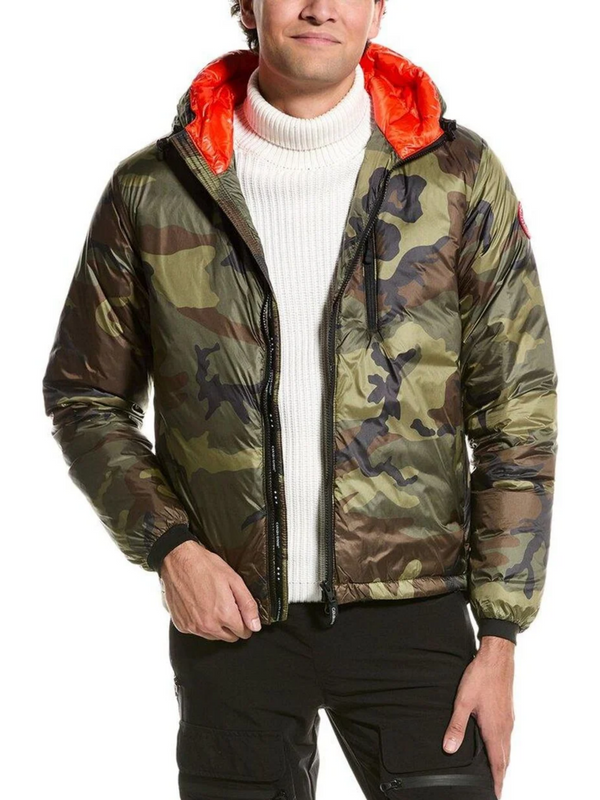 CANADA GOOSE LODGE HOODED DOWN JACKET CAMO