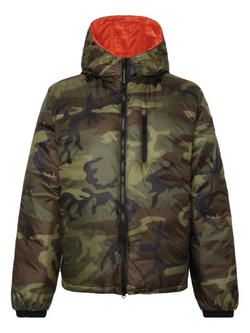 CANADA GOOSE LODGE HOODED DOWN JACKET CAMO