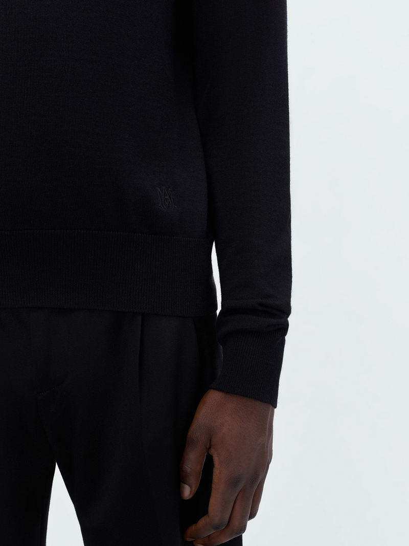 AMIRI CLASSIC CREW NECK SWEATER BLACK