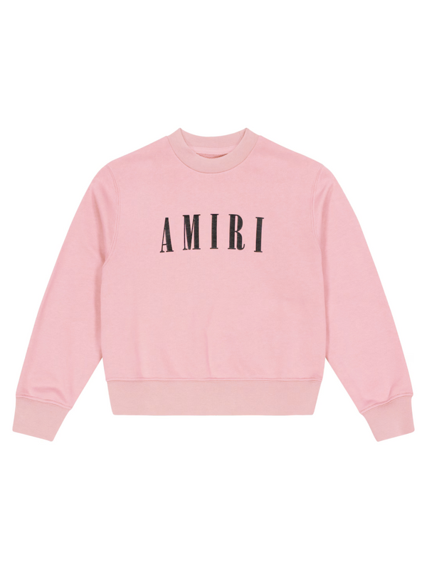 AMIRI KIDS CORE LOGO CREWNECK BABY PINK