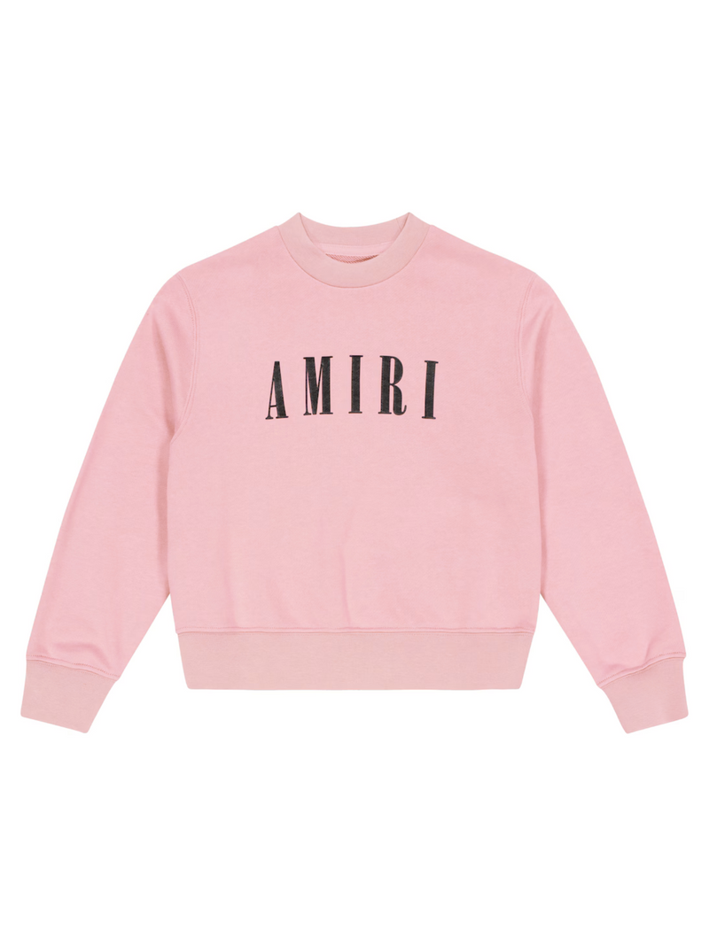 AMIRI KIDS CORE LOGO CREWNECK BABY PINK