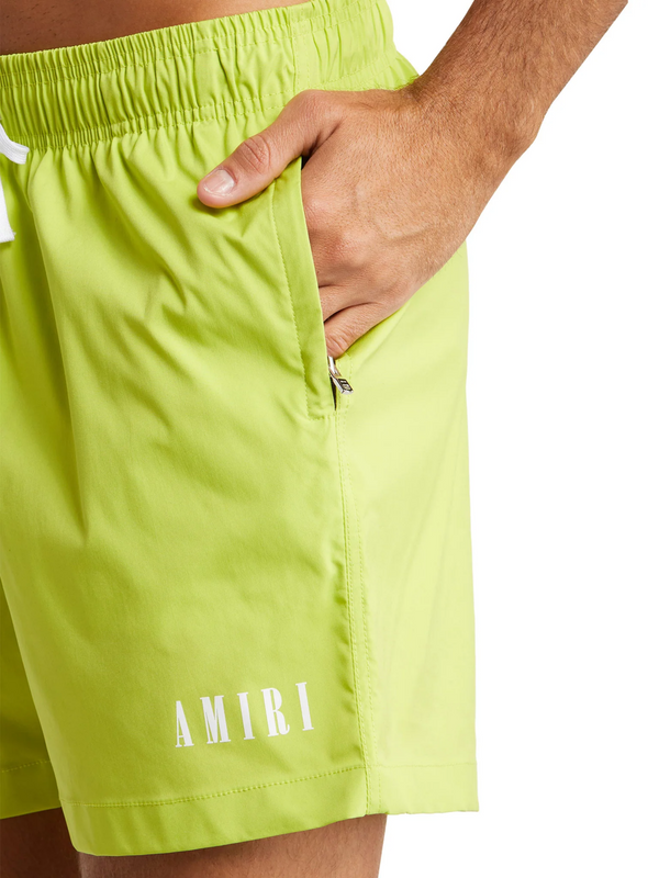 AMIRI CORE LOGO SWIM SHORTS LIME