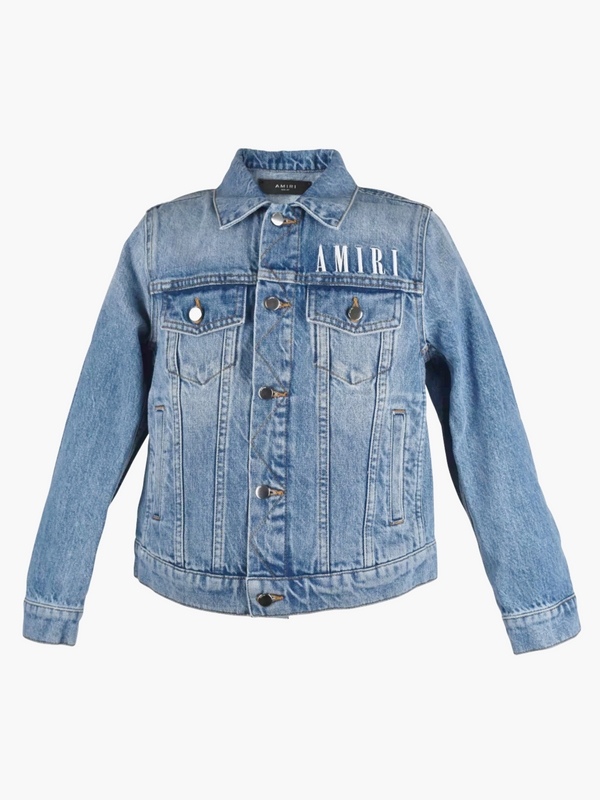 AMIRI KIDS DENIM TRUCKER JACKET LIGHT DENIM
