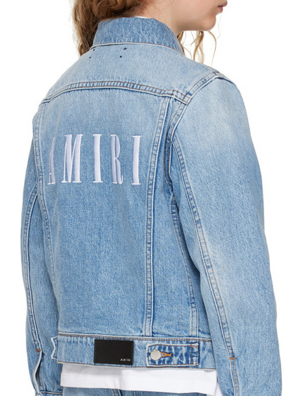 AMIRI KIDS DENIM TRUCKER JACKET LIGHT DENIM