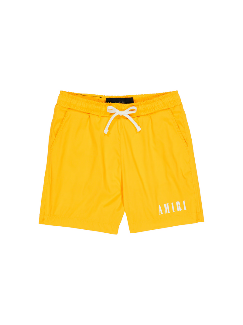AMIRI KIDS CORE LOGO SWIM SHORTS YELLOW