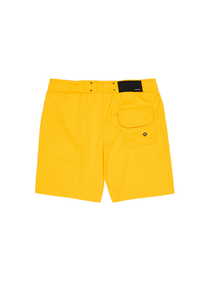 AMIRI KIDS CORE LOGO SWIM SHORTS YELLOW