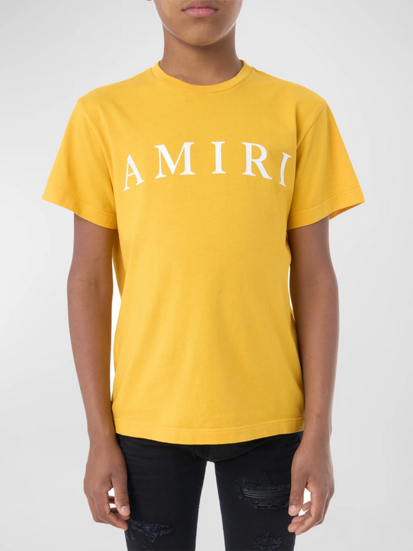 AMIRI KIDS CORE LOGO TEE YELLOW / WHITE