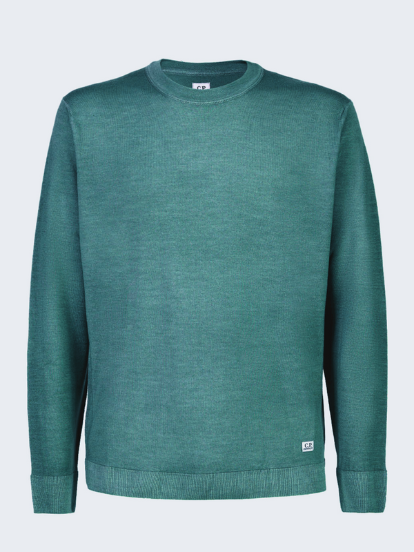 CP COMPANY MERINO KNITTED SWEATER SPRUCE
