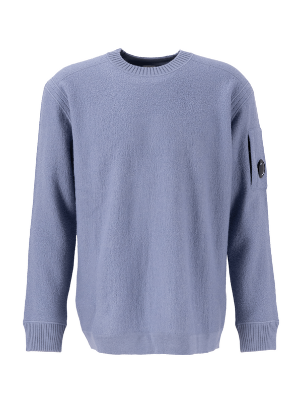 CP COMPANY LAMBSWOOL LENS JUMPER INFINITY BLUE