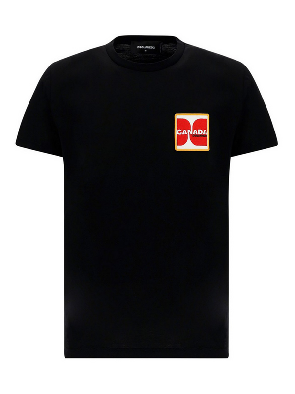 DSQUARED2 CANADA EMBROIDERY LOGO TEE BLACK