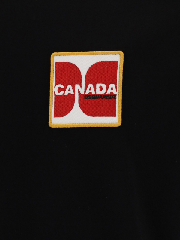 DSQUARED2 CANADA EMBROIDERY LOGO TEE BLACK