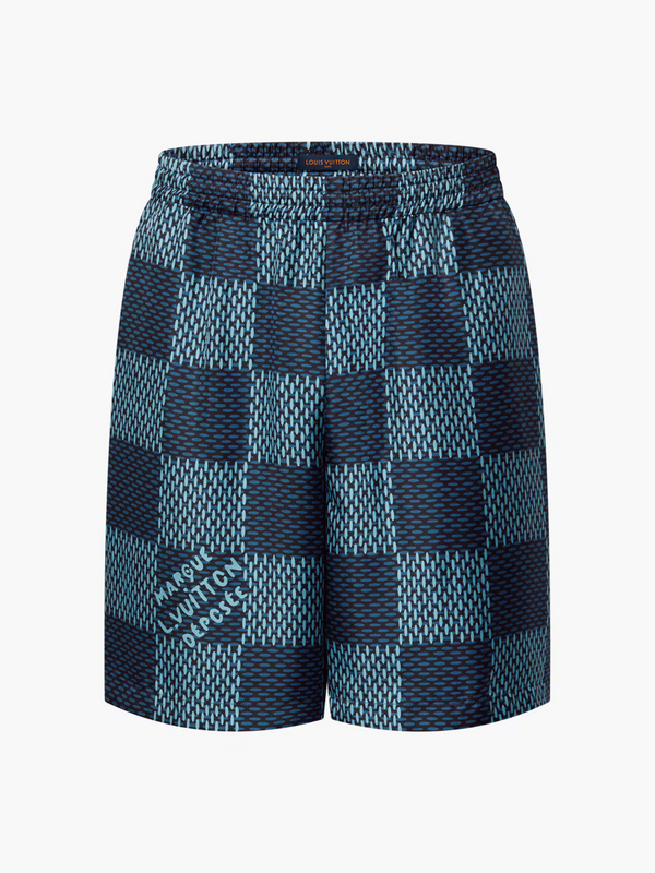 LOUIS VUITTON DAMIER SILK SHORTS