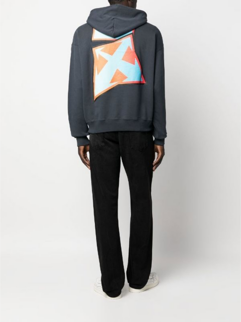 OFF-WHITE DEGRADE THUNDER ARROWS SLIM HOODIE OUTER SPACE