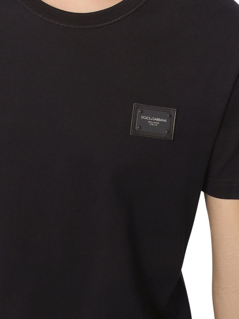 DOLCE & GABBANA PLAQUE TEE BLACK