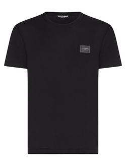 DOLCE & GABBANA PLAQUE TEE BLACK