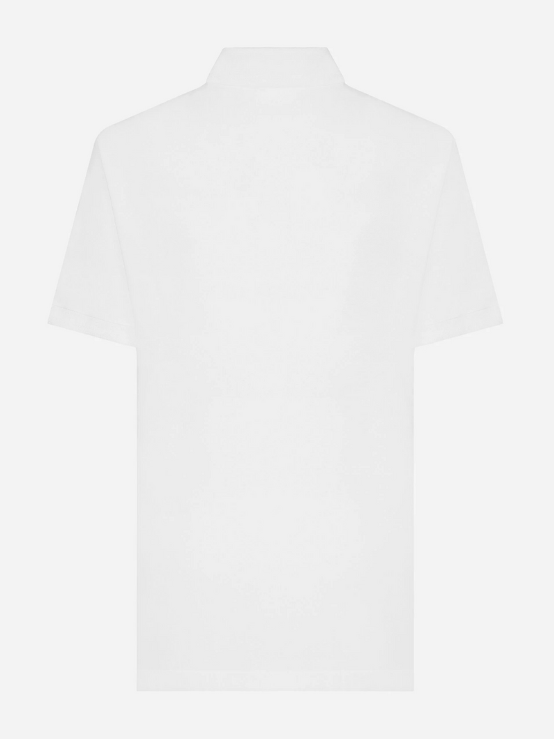 DOLCE & GABBANA BEE CROWN POLO SHIRT WHITE