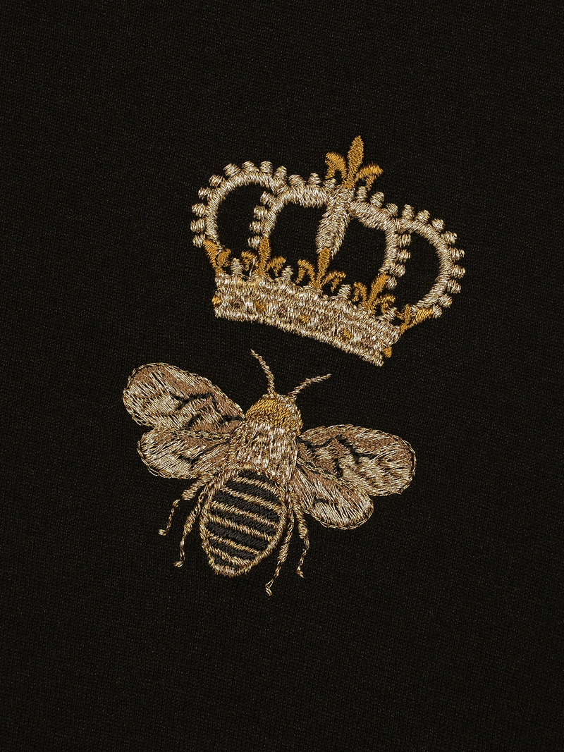 DOLCE & GABBANA BEE CROWN TEE BLACK