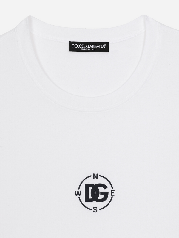 DOLCE & GABBANA MARINA LOGO TEE WHITE
