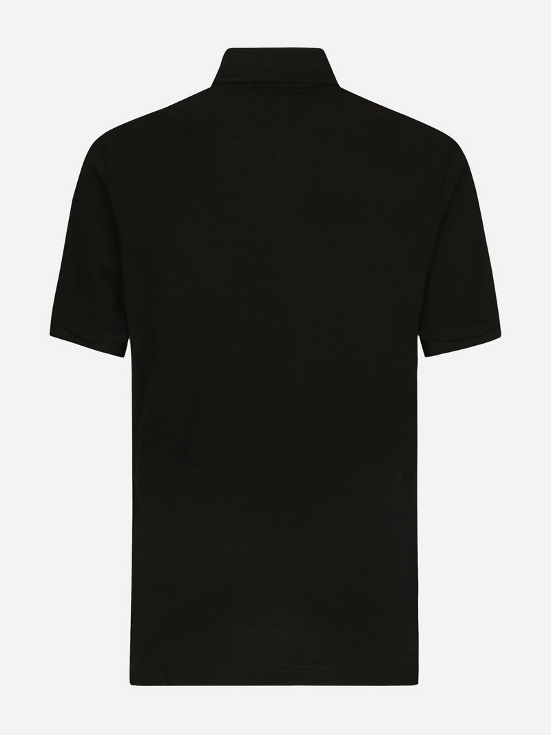 DOLCE & GABBANA BEE CROWN POLO SHIRT BLACK
