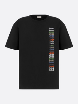 DIOR MULTI LOGO TEE BLACK