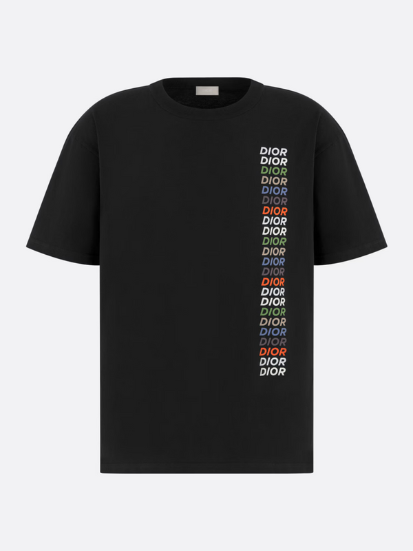 DIOR MULTI LOGO TEE BLACK