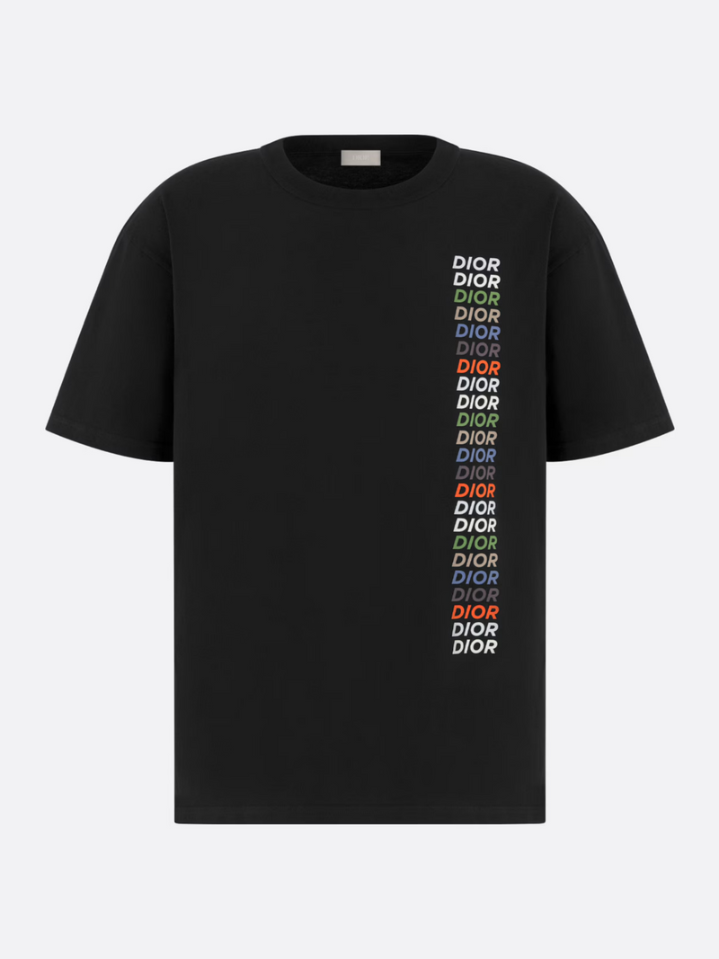 DIOR MULTI LOGO TEE BLACK