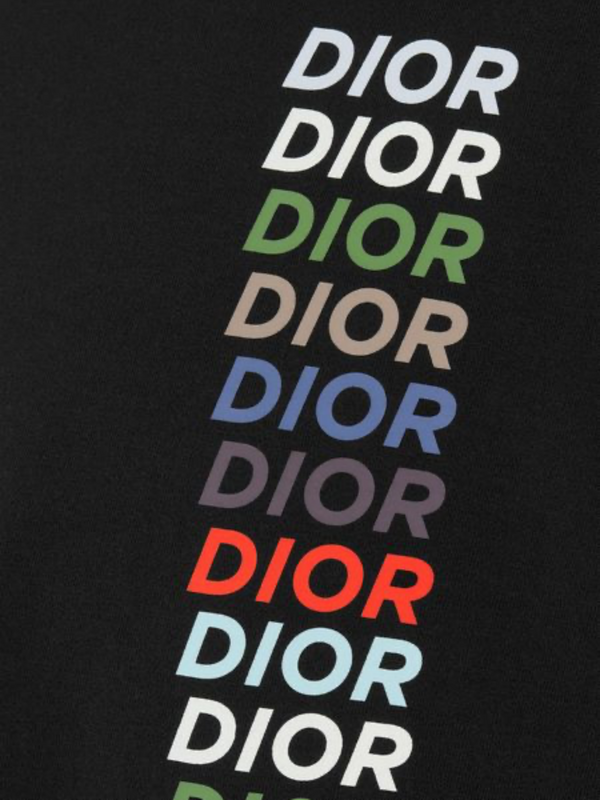 DIOR MULTI LOGO TEE BLACK