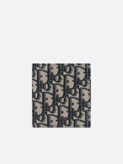 DIOR OBLIQUE VERTICAL BIFOLD WALLET BEIGE
