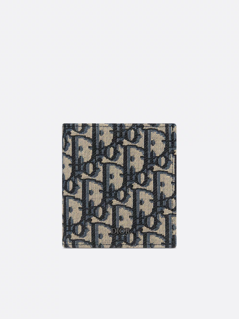 DIOR OBLIQUE VERTICAL BIFOLD WALLET BEIGE