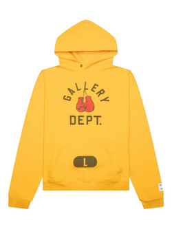 GALLERY DEPT. BOXING MERCH HOODIE GOLD YELLOW