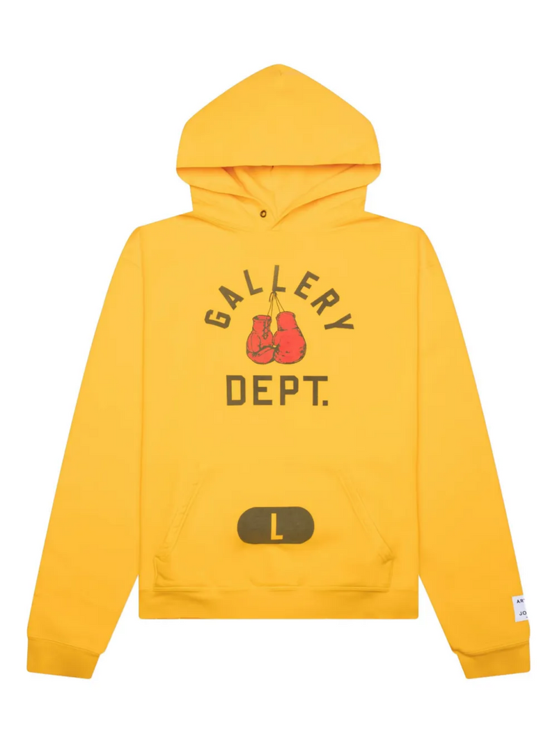 GALLERY DEPT. BOXING MERCH HOODIE GOLD YELLOW