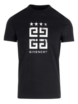 GIVENCHY 4G STARS LOGO TEE BLACK