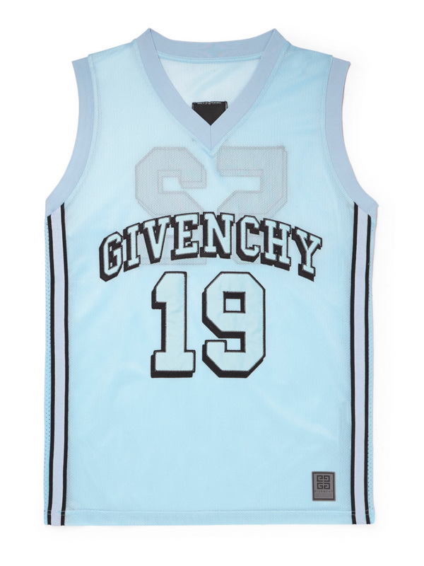 GIVENCHY BASKETBALL JERSEY LIGHT BLUE