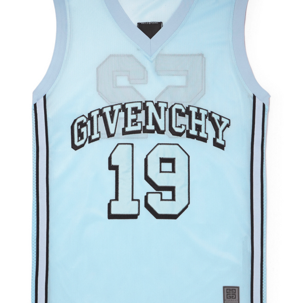 【送料&関税込】Givenchy Light Blue Jersey Givenchy Basketball Jersey in Light Blue | FWRD