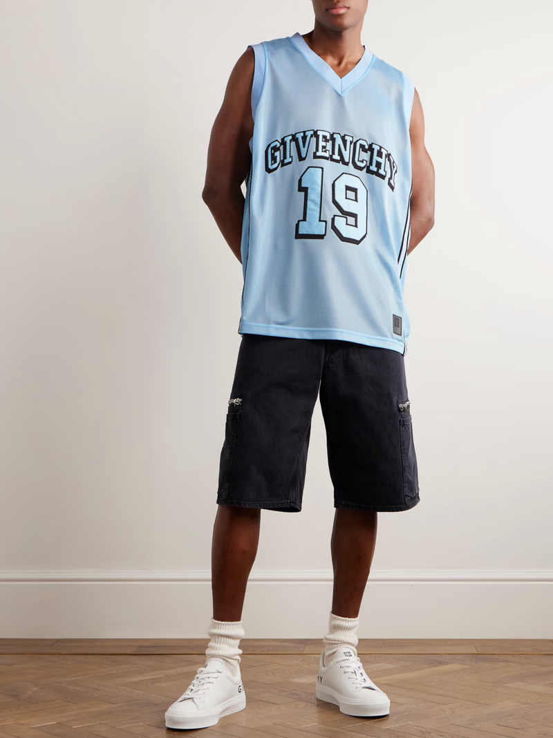 GIVENCHY BASKETBALL JERSEY LIGHT BLUE