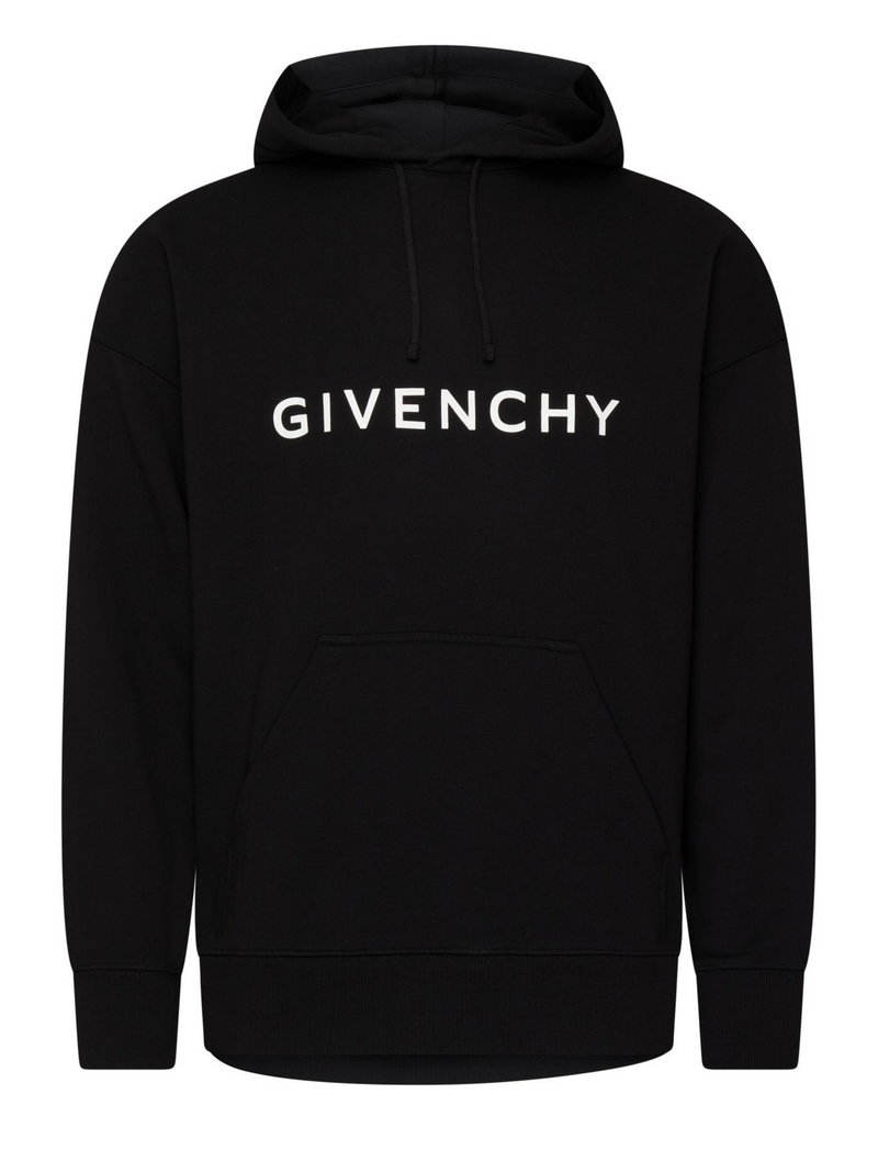 GIVENCHY CLASSIC LOGO SLIM FIT HOODIE BLACK