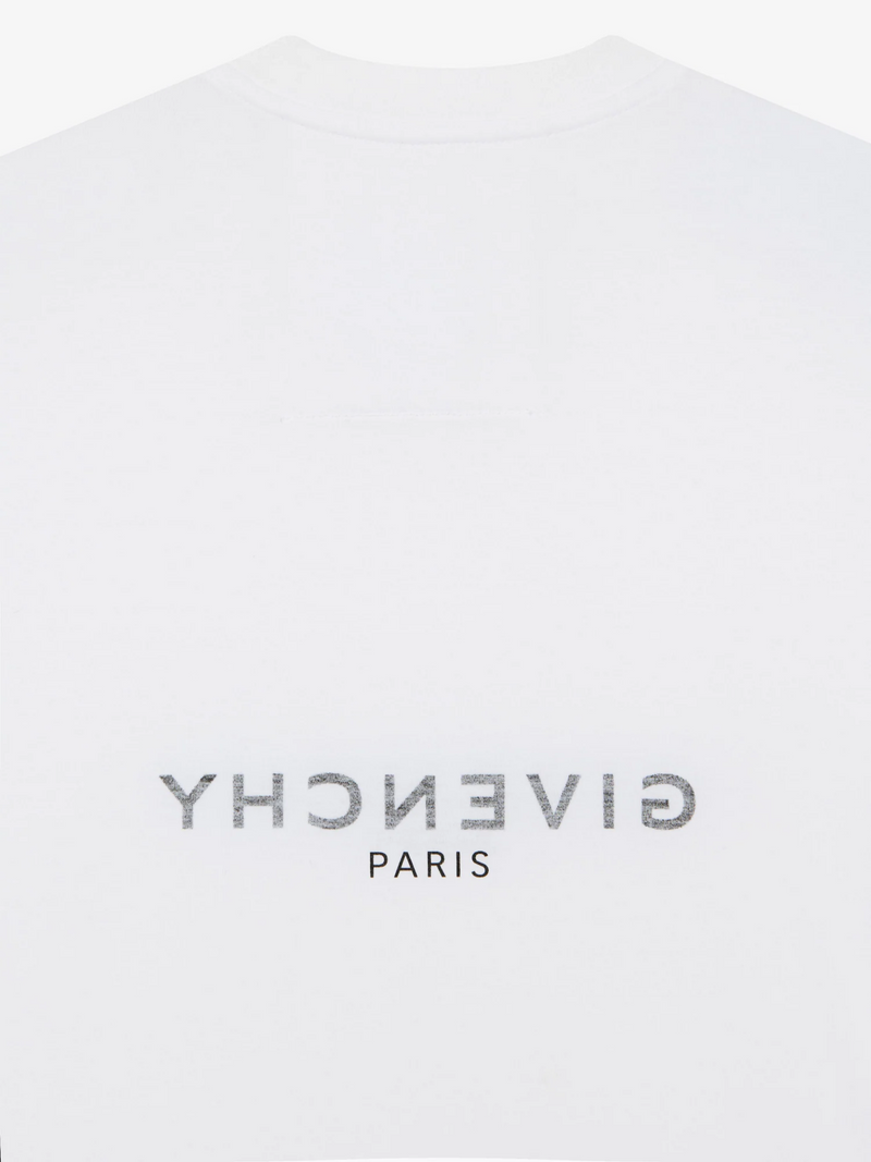 GIVENCHY REVERSE LOGO TEE WHITE