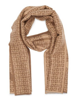 GIVENCHY 4G LOGO SCARF BROWN