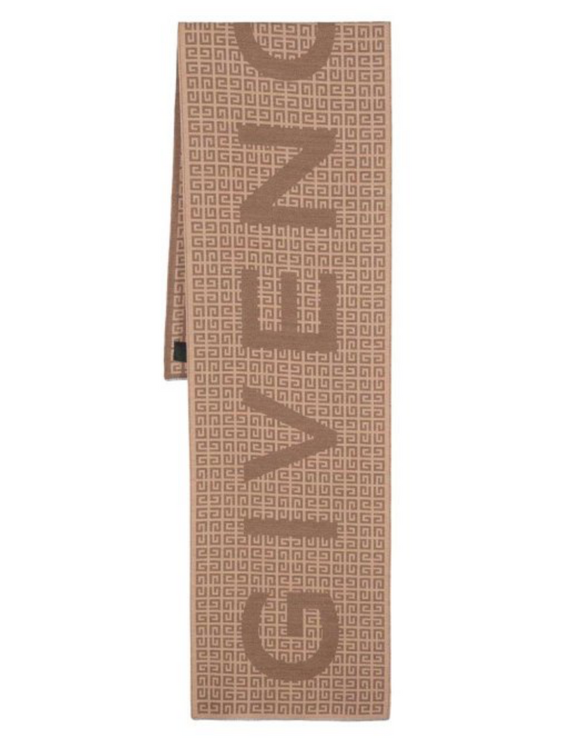 GIVENCHY 4G LOGO SCARF BROWN